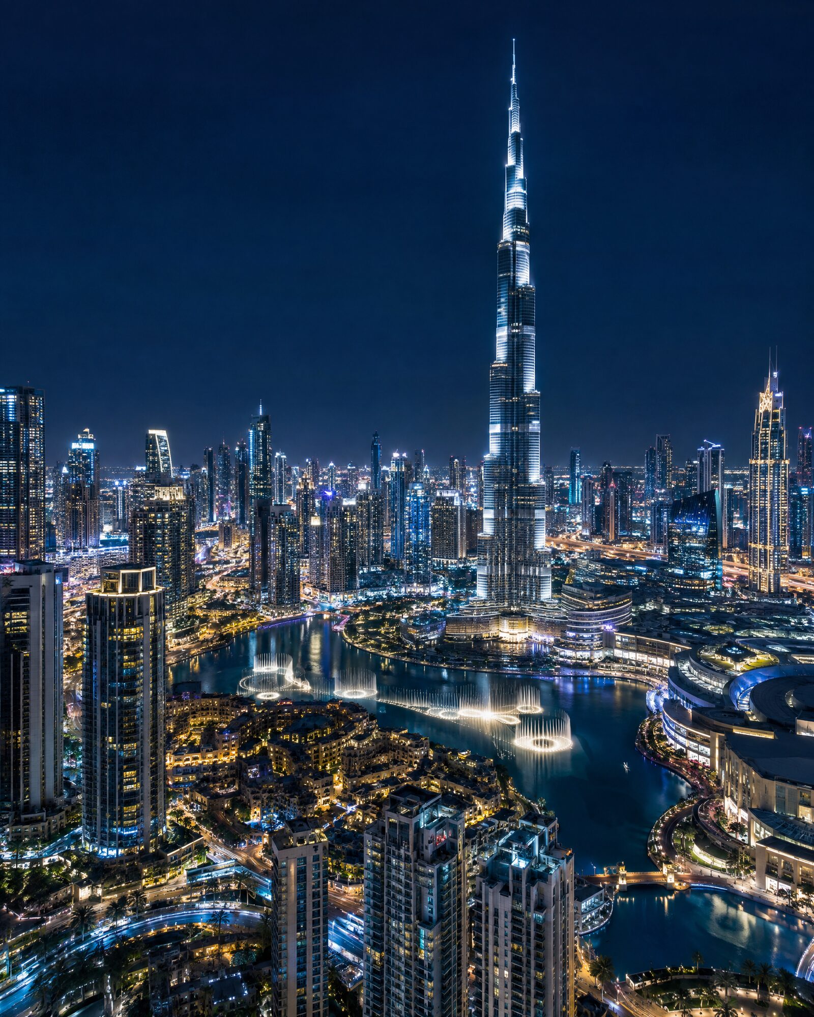 Aerial view of Downtown Dubai