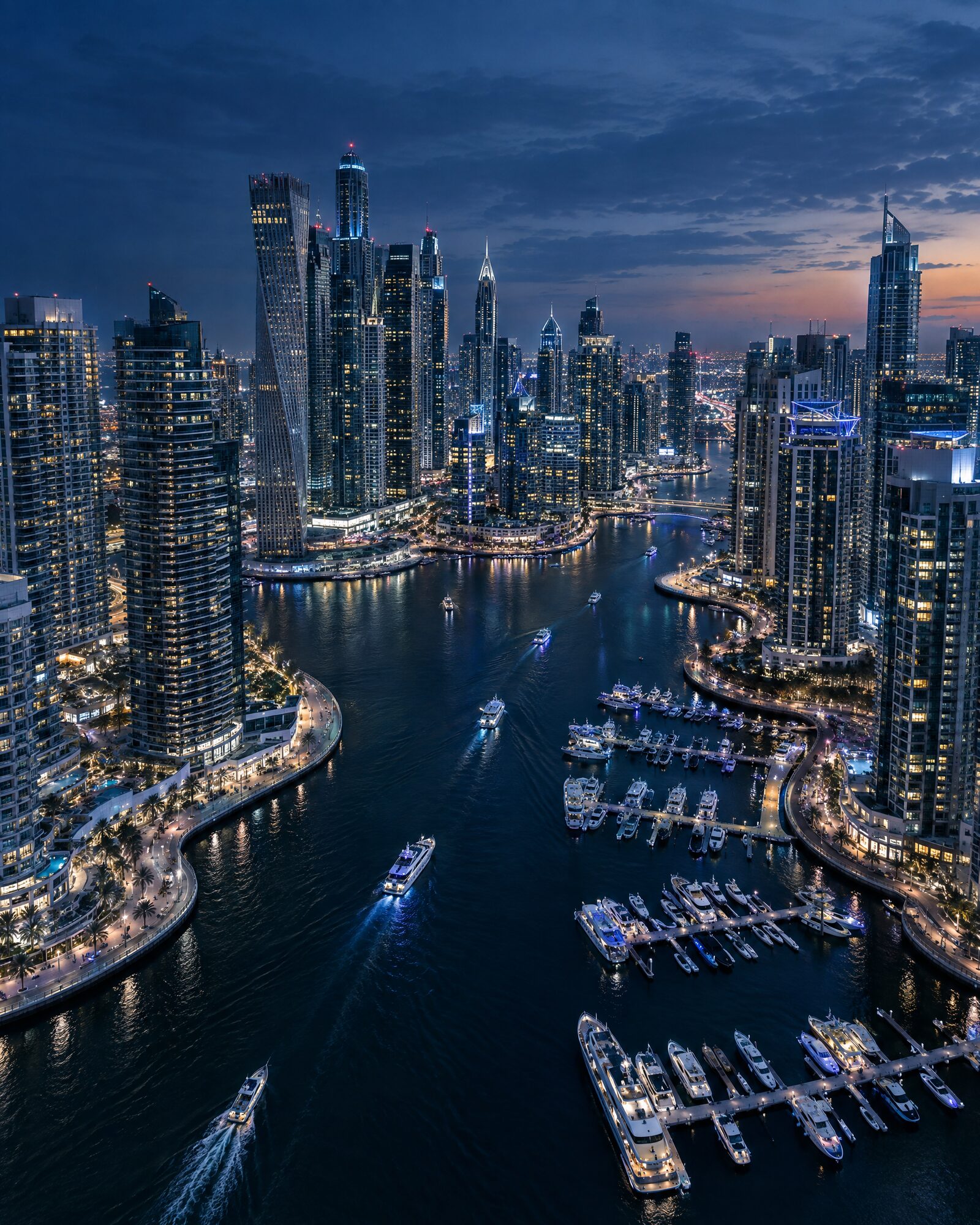 Aerial view of Dubai Marina